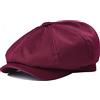 BOTVELA Cappello da Uomo Piatto, 100% Cotone, Coppola, Cappello da Golf, Navy, 7.125