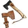 accetta COLTELLO ARTIGIANALE 28 CM Accetta MANICO in legno di castagno lama in balesta