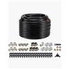 VEVOR Kit di Tubi per Compressore d'Aria, 60,96 m x 19,05 mm, Sistema di Tubazioni per Aria Compressa in HDPE-Alluminio, a Prova di Perdite, Resistente alla Pressione per Garage e Officine, Nero