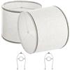 VEVOR Paralume Set da 2 Pezzi Copri Lampadine con Arpa 290 x 320 x 245 mm, Paralume di Ricambio per Lampade da Tavolo, Lampada da Terra Lampadine a Sospensione, Lino Chiaro Bordo Nero