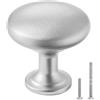 VEVOR Pomelli per Mobili, 25 Pezzi, Maniglie per Cassetti e Porte in Lega di Zinco, Pomelli Solidi a Forma di Fungo, Ferramenta per Armadietti con Viti per Bagno e Cucina, 28 mm Colore Nichel