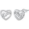 Yinsen Orecchini a forma di cavallo, in argento 925, ipoallergenici, con confezione regalo, regalo per ragazze e donne