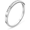Miore Anello Donna Eternity Fede di Diamanti Diamanti taglio Brillante ct 0.10 Oro Bianco 9 Kt / 375