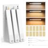 Smiling Shark Luce Armadio LED, HM-01 Luce Armadio con Sensore di Movimento 1200 mAh Ricaricabile USB & 3 Temperature Colore Dimmerabile Magnetico Barra Led per Cucina Garage Scale Corridoio (3 Pack)