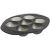 Mastrad F43714 - Stampo Pasticceria in Silicone Premium, con 7 Mezze Sfere, Colore: Grigio Fumo
