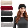 QINGZY 5 Pezzi Fascia Capelli Donna Invernale, Fasce per Capelli Invernali da Donna, inverno fasce in Maglia per capelli, Winter Knit Headbands for Women's Hair, fasce invernali in Maglia per capelli