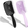 QYRDBGY 2 Spazzola Capelli Districante, Curly Hair Brush - Spazzola Districante per Capelli Bagnati Mossi Ricci - Anti Rottura e Sciogli Nodi per Extension Donna Con Spirale Unica