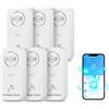 TOWODE Wassermelder WLAN (2,4 G WiFi), 90 dB WiFi Wassermelder Wasseralarm und App Alarm, Wassersensor Alarm für Rohre, Schlafzimmer, Küche, Badezimmer, Keller (6er-Pack)