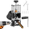 Wuhmhm Macchina Spellacavi Elettrici, Spelafili Elettricista Manuale, Pinza Spelafili Elettrico Manovella/Trapano per Cavo Rame da 1-25mm, Spelacavi Elettrico per Cablaggio e Riciclaggio (Nero + Argento)