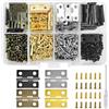 Bohoray 112 Pezzi Cerniere per Legno, Mini Cerniere per Modellismo con 448 Viti, 18 * 15 mm Cerniera a Libro con Cacciavite Per Scatole di Gioielli, Casette, Scatole di Vino, Artigianato