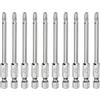 QUARKZMAN 10pz T20 Bit di Sicurezza Torx 1/4 Asta Esagonale 3 Lungo Acciaio S2 Magnetica Bit a Stella Antimanomissione Cacciavite Testa Torx con Foro per Punte Trapano