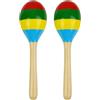A-Star Coppia di maracas multicolori in legno - Sonaglio shaker da 20 cm, strumento ritmico a percussione