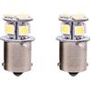 Yctze Lampadina LED freno auto 2 pezzi 12V DC Bianco R5W 1156 5050 8SMD 3,5 x 1,5 cm / 1,38 x 0,59