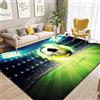 JynxtoyZeal Tappeto da calcio per Soggiorno,Fiamme Stampate Tappeto da Stadio di Calcio,Decorazioni per la casa Tappetino da gioco per cameretta, cameretta e sala giochi,80×120cm