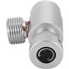 Kuuleyn Adattatore ricarica CO2, kit connettore adattatore in metallo ricarica bombola serbatoio riempimento CO2 per SodaStream(adapter without meter-Argento)