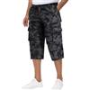 NANAMEEI Pantaloni da uomo Cargo Pantaloncini 3/4 Lavoro Uomini Bermuda Lungo Uomo Estate con Multi Tasche, cachi., 3XL