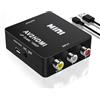 ZISONIX - Adattatore Convertitore Audio Video da AV RCA CVBS a HDMI, Supporto 720 1080P per Fotocamera, Xbox 360, PS1, PS2, WII, N64, Snes, NES, PSP, Lettore DVD, VHS