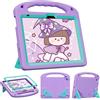 LKOOZO Custodia per bambini per iPad (A16) 11a generazione 11 2025/iPad 10a generazione 11 2022, custodia antiurto con protezione schermo integrata e supporto, viola chiaro