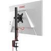 Duronic Braccio singolo per monitor DM151X1 Supporto per monitor regolabile in altezza Morsetto Riser per schermi PC da 13-32 Supporti da scrivania con supporto VESA per monitor con capacità di 8 kg