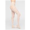 Calzedonia Collant Pizzo Macro Fiori Bianco