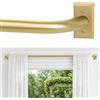 ZYRW Gold Curtain Rods, Room Darkening Curtain Rod for Windows 48 to 90 Inches(4-7.5Ft), Wrap Around Curtain Rods, Heavy Duty Blackout Drapery Rods, Modern Decorative Window Treatment Rod, Gold