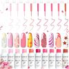 JODSONE Kit Gel per Linee Unghie - Set da 10 Colori Collezione Rosa - Gel da Lavorare con Lampada UV - Per Salon a Casa - Regalo per Ragazze