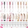 JODSONE Set di 10 colori glitterati per nail art Gel Liner Rosso Nero Rosa Smalto gel Smalto per unghie Lampada UV Need U con pennello sottile Da usare a casa o nel salone di bellezza Design