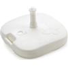 PROGARDEN - Base Ombrellone Bianca in Polipropilene Linea Classic - h12x44x44 cm