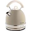Ariete 2877 Bollitore elettrico 1,7 Litri di Design - Infusi, tè e tisane - Autospegnimento - 2000 Watt - Acciaio Inox - Linea Vintage - Beige