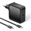 Basicvolt Alimentatore USB C 90W 65W Caricatore con Dell HP Lenovo Asus Acer Samsung Notebook Caricabatterie PC Portatile con Porta USB 5V 2A, Ricarica Rapida