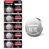 Warriors 5X Batteria CR2450 3V al Litio - Confezione da 5 Pile a Bottone, Blister a Prova di Bambino, per Telecomandi, Bilance, Giocattoli e Dispositivi Elettronici