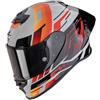 SCORPION Casco EXO-R1 EVO 2 AIR ADRENALINE Grigio Rosso Arancio SCORPION