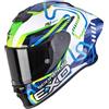 SCORPION Casco EXO-R1 EVO 2 AIR CORNERING Blu Verde SCORPION