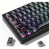 dagaladoo Grigio chiaro keycaps, copritasti trasparenti 60 75 100 percento, in ceramica Jelly Key Caps, Shine Through Keycaps.,MDA Profile Keyboard Key Cap per Mx Switch tastiera meccanica (115 tasti)