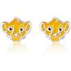 Disney Orecchini a Perno Simba in Argento sterling smaltato per Donna, The Lion King