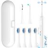 Alyson Scaler per pulitore dentale ad ultrasuoni 3 in 1, rimozione tartaro dentale Spazzolino elettrico Spazzolino interdentale Detergente per denti per igiene orale