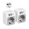 TESSAN Confezione da 2 Adattatore Presa Cinese, Adattatore Australia con 1 USB C 2 USB A, Presa Australiana per Cina, Nuova Zelanda, Argentina, Figi, Samoa, Tonga, Kiribati, Tuvalu, Vanuatu