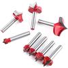 FTVOGUE 6mm codolo 3D CNC incisione fresa V scanalatura punta dell'ago router bit lavorazione del legno bit artigiano intaglio strumento di fresatura cnc strumento(12mm)