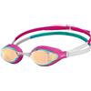 ARENA Cobra Core Swipe Mirror Occhialini Nuoto da Gara Unisex Adulto, Occhialini Piscina con Lenti a Specchio Curve, Anti-Appannamento, Protezione UV, 5 Ponti Nasali Intercambiabili