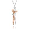 GILIEYER Collana Abbraccio Coppia, Personalità della Moda Collana Abbraccio Affettuoso Coppia Abbraccio Ciondolo Amore Coccole Abbraccio Gioielli Regalo per Donne Uomini (Oro Rosa)