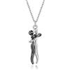 GILIEYER Collana Abbraccio Coppia, Personalità della Moda Collana Abbraccio Affettuoso Coppia Abbraccio Ciondolo Amore Coccole Abbraccio Gioielli Regalo per Donne Uomini (Nero 2)