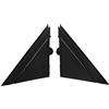 Aramox 2 Pezzi Copertura Bandiera Specchietto Retrovisore Specchietto Retrovisore Specchietto Retrovisore Triangolo Piastra Trim Compatibile con FIAT 500 2012-2017 OE: 1SH17KX7AA (Nero lucido)