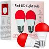 Toys4Boys Set di 2 lampadine a LED rosse E27 3,5 W - Lampadina rossa - favorisce il sonno sano, riduce l'esposizione alla luce blu, illuminazione ideale per camera da letto e spazi relax
