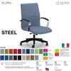 SEIPO STEEL S0112 Poltrona semidirezionale Gas oscillante "B" imbottita Base 5 razze con ruote SEIPO Tessuto V