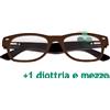 Industrie Ottiche Italiane CorpOOtto Pc Vision Occhiali per lettura unisex colore marrone +1,50 + astuccio in pelle