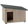 Ferplast Argo 50 Casetta per Cani in Legno FSC - Tetto Spiovente, Apribile - Trattamento Resina Impermeabile & Anti-UV - Piedi Isolanti - Porta Rifinita - 48,5 x 30,5 x h 38,5 cm