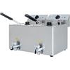 Prismafood Friggitrice Professionale I-Line con Vasca Doppia - Capacità lt 8 + 8 - Temp +50° +190°C