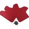 Fauitay Paraspruzzi da Rally, 40 * 30 * 3 Paraspruzzi Universali MF12 BAS BLK per Parafanghi per Auto Parafanghi con Viti