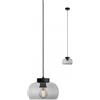 Redo Group Italia Srl Lampadario a sospensione Croma d.22 cm a cupola in vetro fumè 1XE27 nero opaco EDO01-3066/20