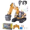VEVOR Escavatore Giocattolo Telecomandato, 15 Canali, Escavatore Telecomandato, Pala in metallo, Escavatore RC in Scala 1:14, Luci e Suoni, Veicoli da Costruzione Completamente Funzionali per Bambini